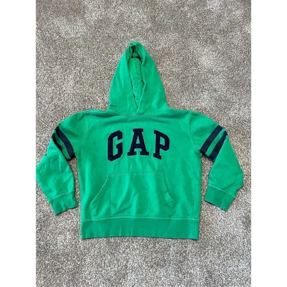 Gap kids green cotton blend pullover hoodie sweatshirt size L